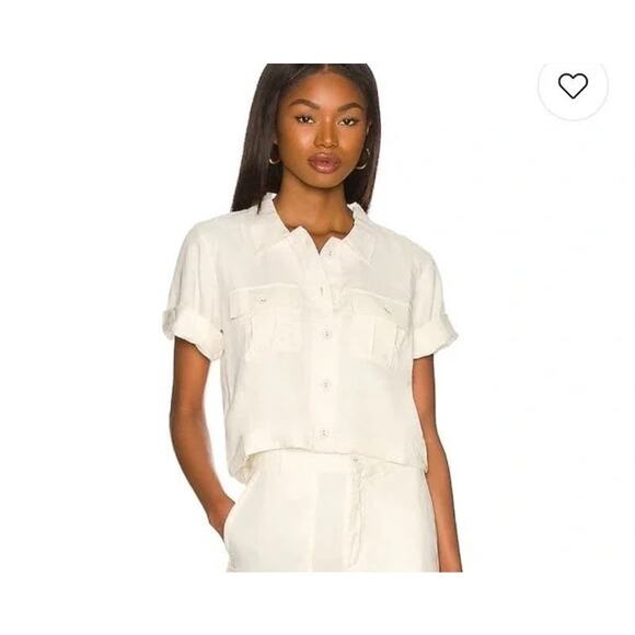 L*Space Sydney Linen Blend Top Ivory NWT XS - Picture 1 of 11